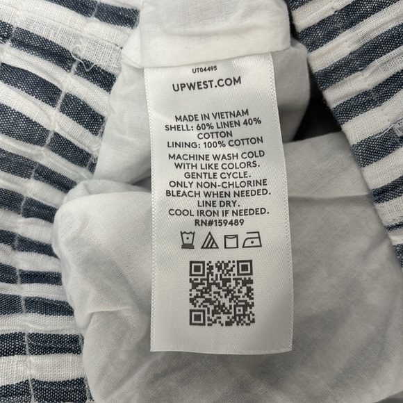 UpWest Striped Women's Drawstring Lined Shorts w/ pockets size XL - Picture 5 of 7